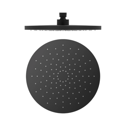 250mm ABS Round Shower Head Matte Black