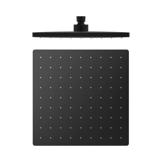 250mm ABS Square Shower Head Matte Black