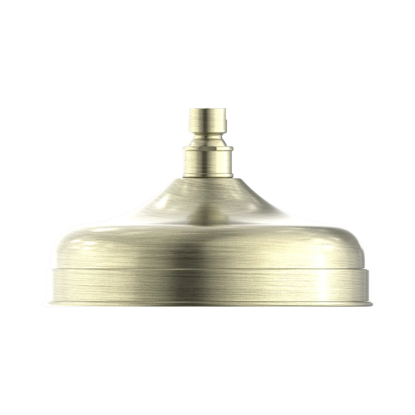York 200mm Shower Head Aged Brass
