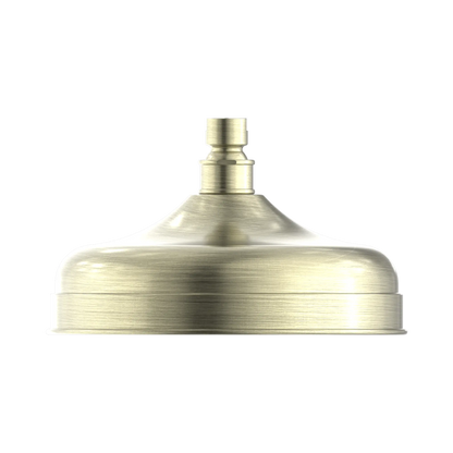 York 200mm Shower Head Aged Brass