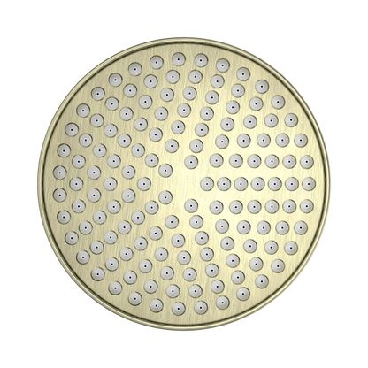 York 200mm Shower Head Aged Brass