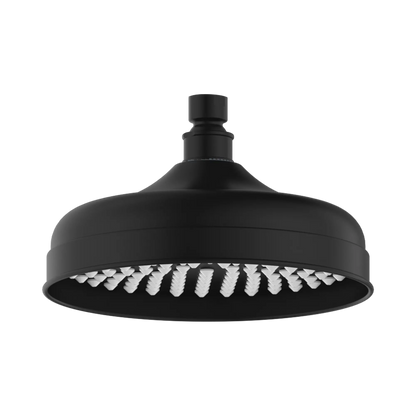York 200mm Shower Head Matte Black
