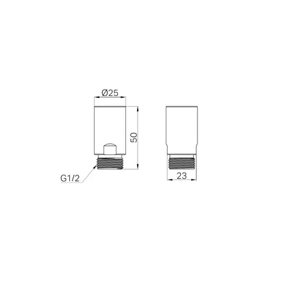 Dual Check Valve Male X Female G1/2 Gun Metal
