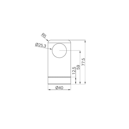Mecca Care Make Your Own 25mm Grab Rail End Bracket Chrome