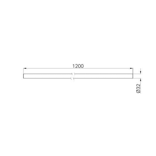 Mecca Care Make Your Own 32mm Diameter Grab or Hand Rail 1200mm Length Brushed Nickel