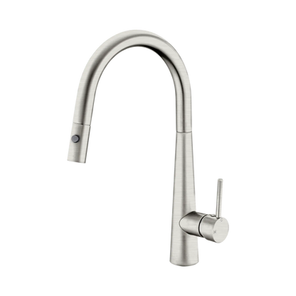Dolce Pull Out Sink Mixer With Vegie Spray Function Brushed Nickel