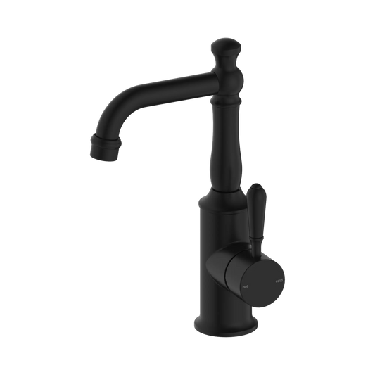 York Basin Mixer With Metal Lever Matte Black