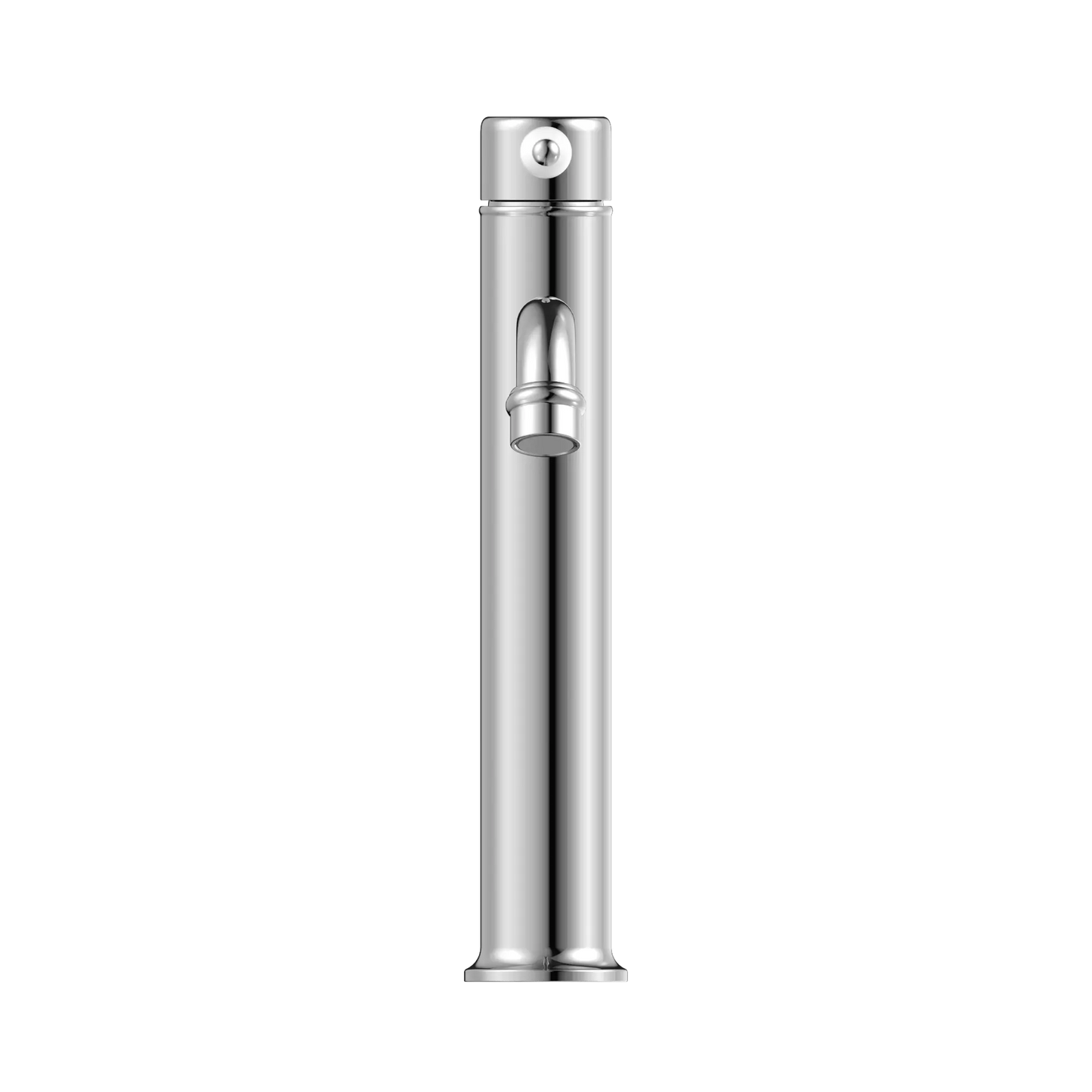 York Straight Tall Basin Mixer With White Porcelain Lever Chrome