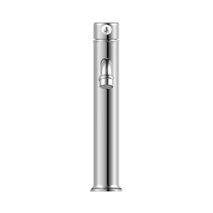 York Straight Tall Basin Mixer With White Porcelain Lever Chrome
