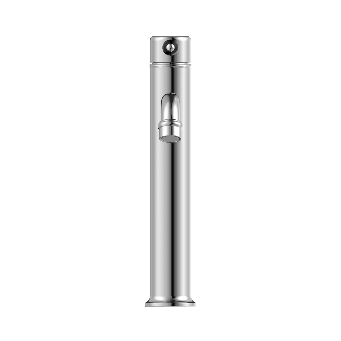 York Straight Tall Basin Mixer With Black Porcelain Lever Chrome