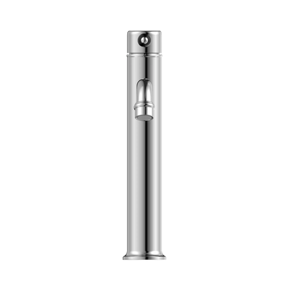 York Straight Tall Basin Mixer With Black Porcelain Lever Chrome