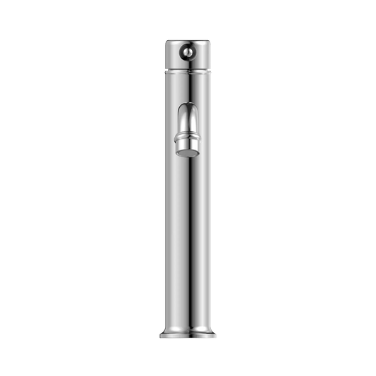 York Straight Tall Basin Mixer With Black Porcelain Lever Chrome