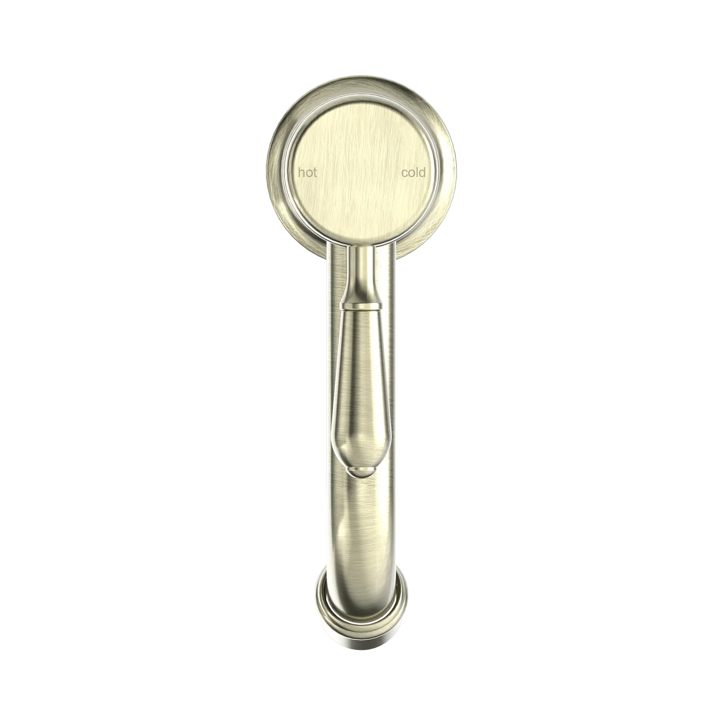 York Straight Basin Mixer With Metal Lever Aged Brass