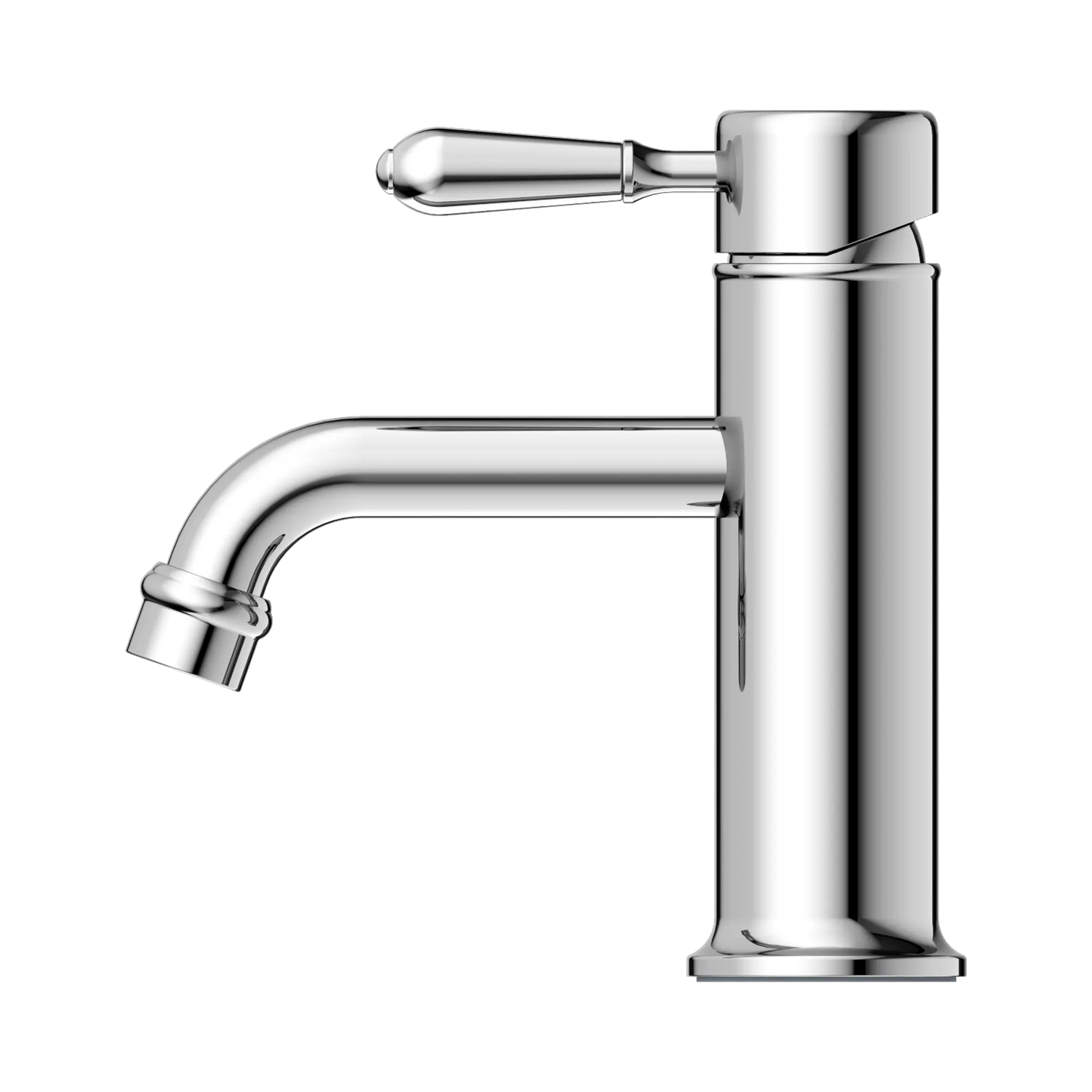 York Straight Basin Mixer With Metal Lever Chrome