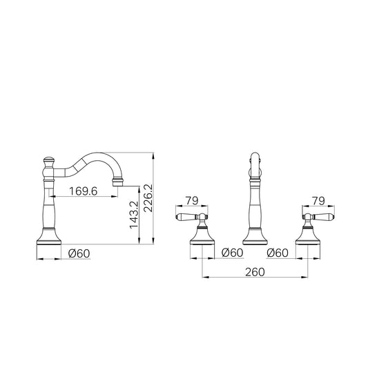 York Basin Set With Metal Lever Brushed Nickel