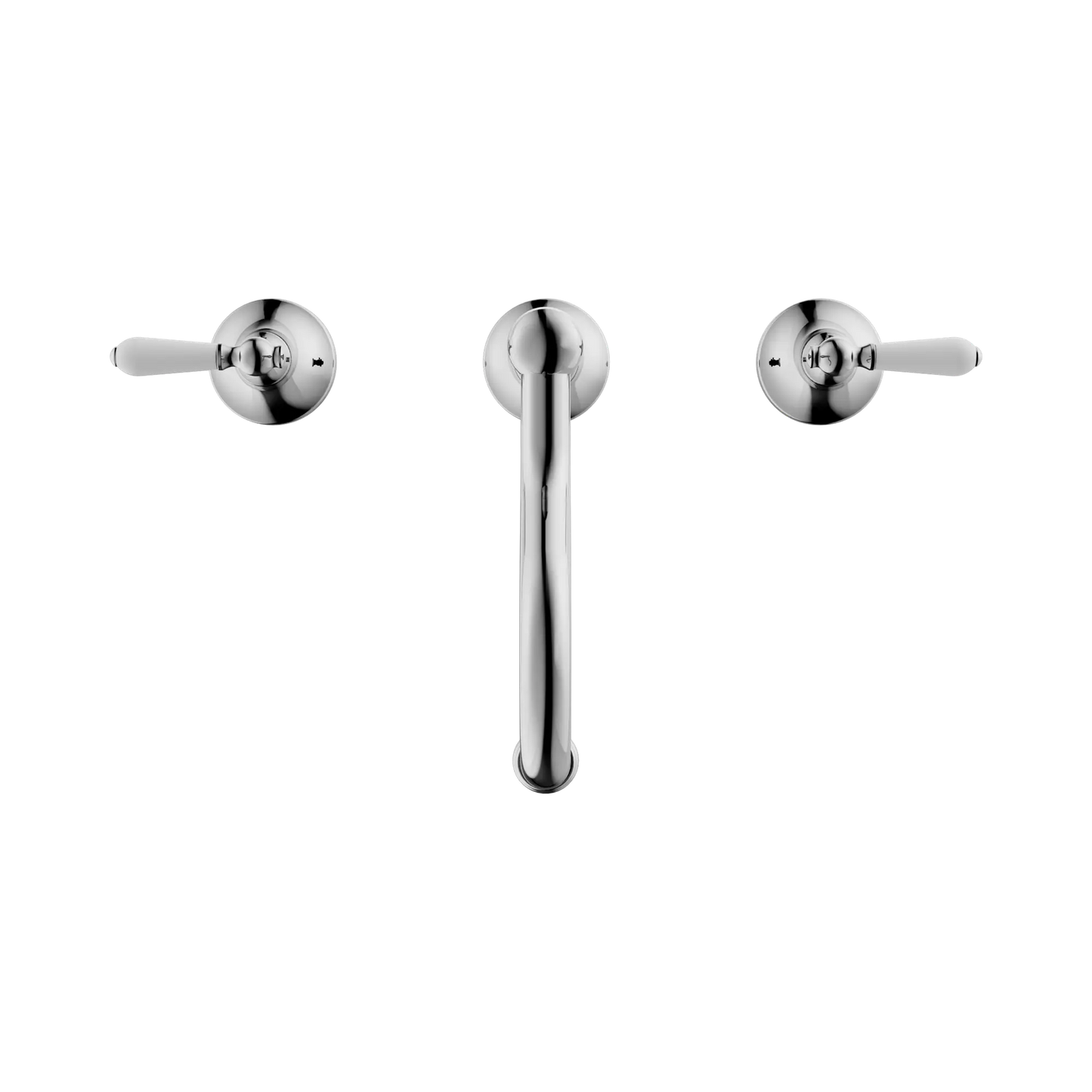 York Basin Set With White Porcelain Lever Chrome