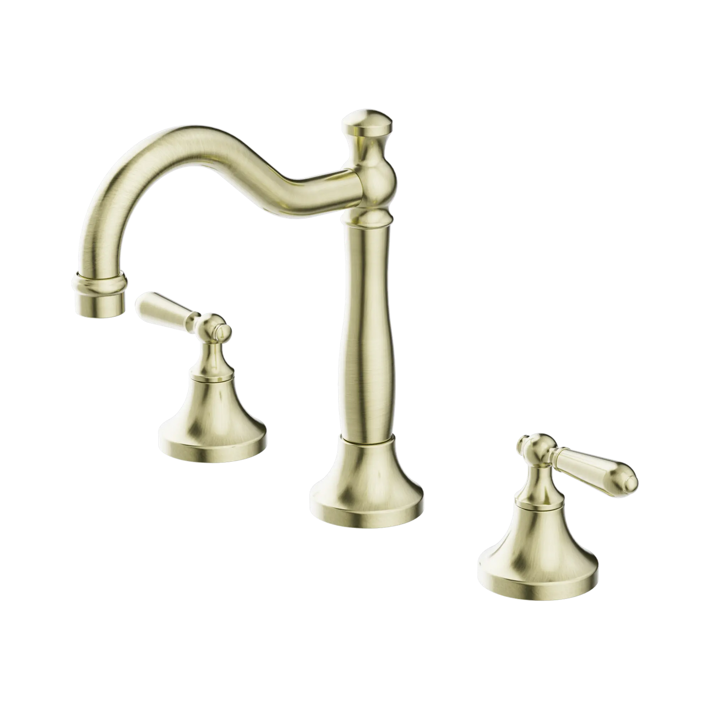 York Basin Set With Metal Lever Aged Brass