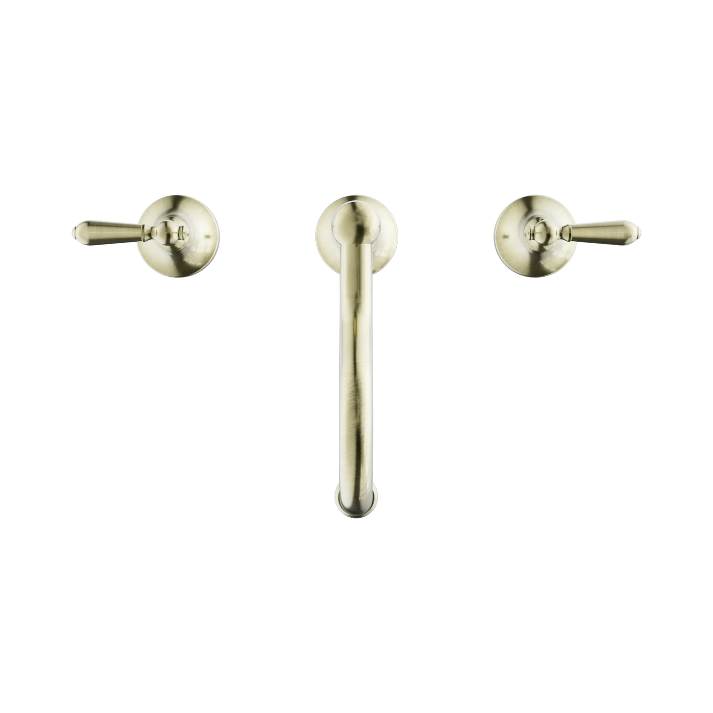 York Basin Set With Metal Lever Aged Brass