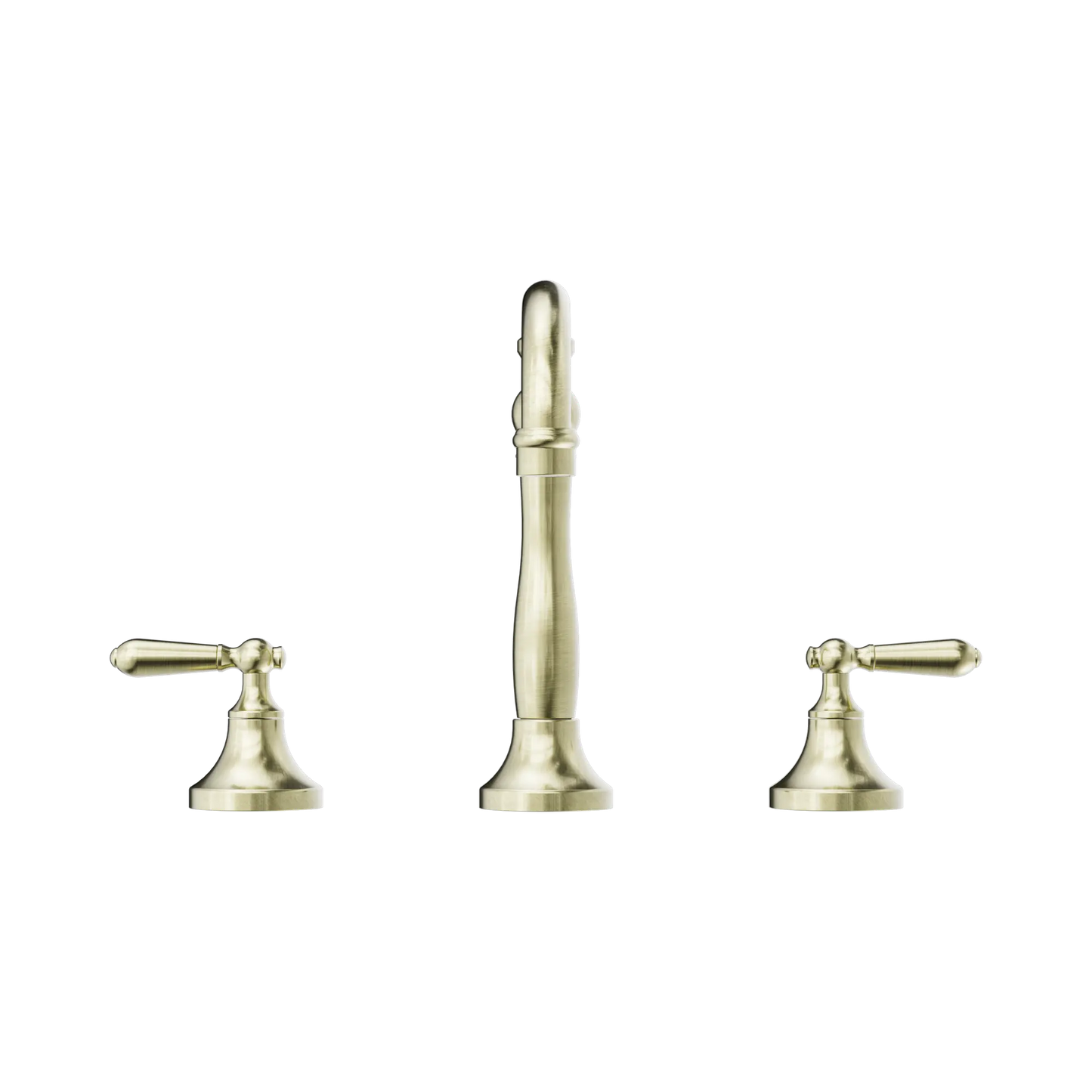 York Basin Set With Metal Lever Aged Brass