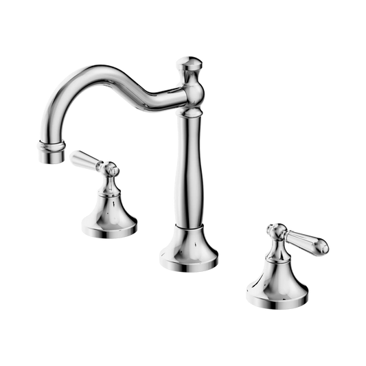 York Basin Set With Metal Lever Chrome