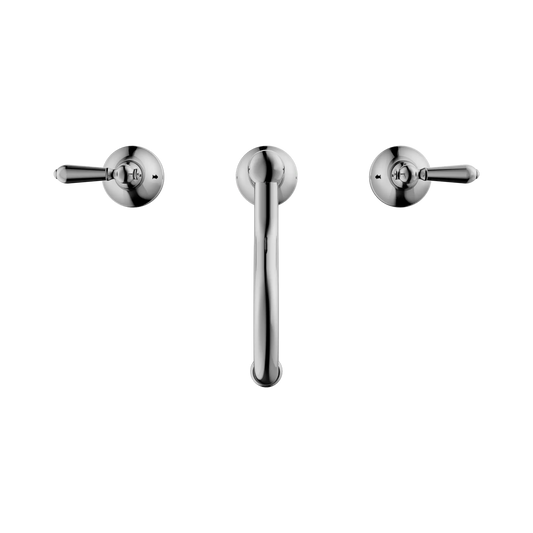 York Basin Set With Metal Lever Chrome