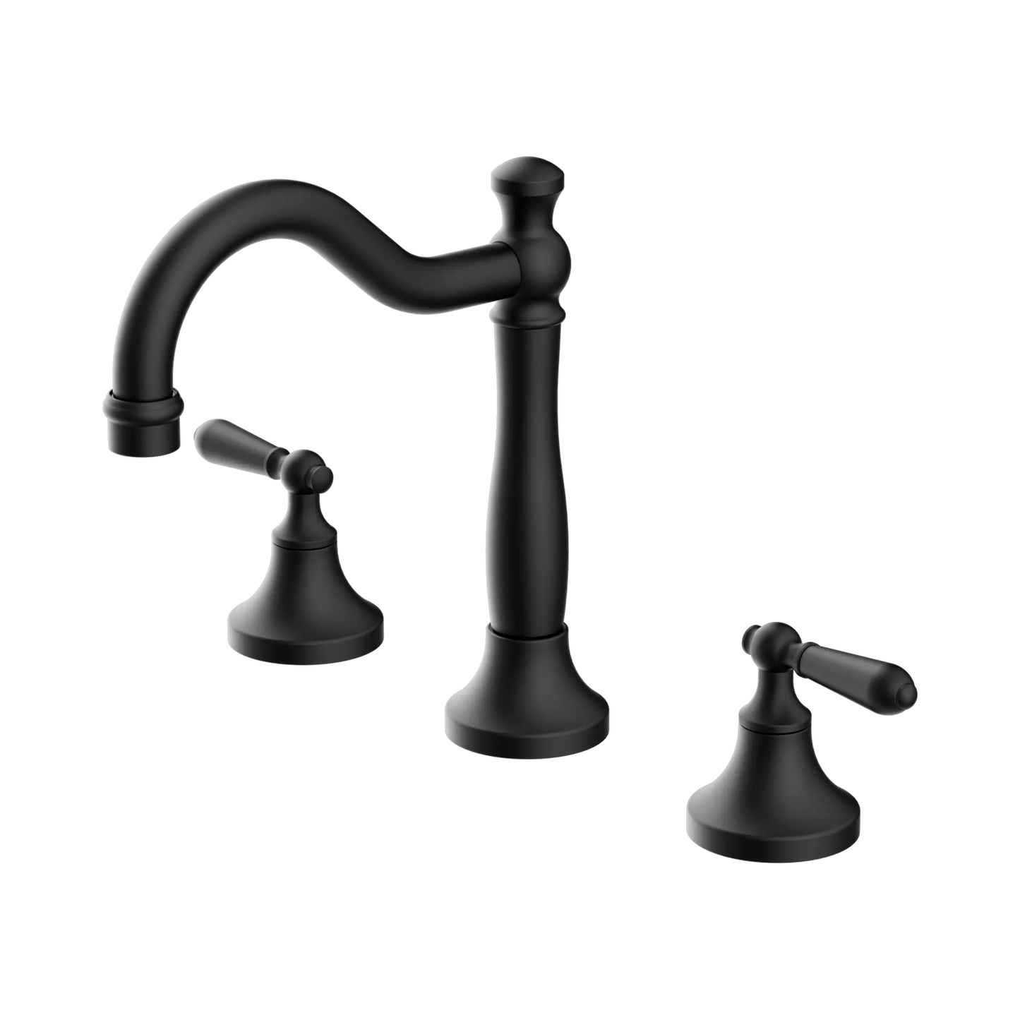 York Basin Set With Metal Lever Matte Black