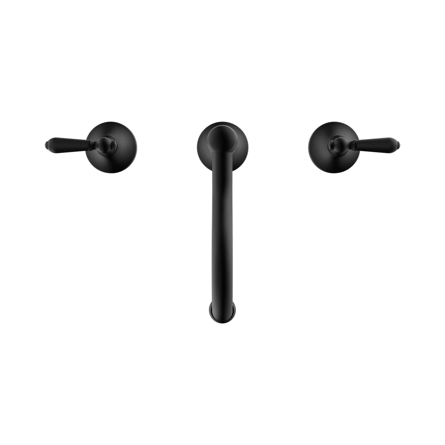 York Basin Set With Metal Lever Matte Black