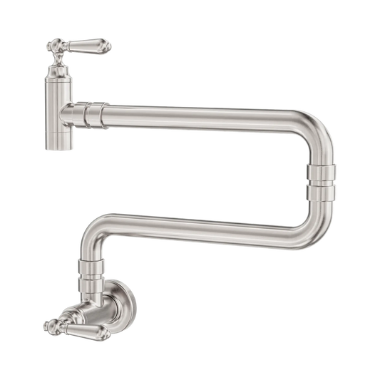 York Wall Mounted Pot Filler Brushed Nickel