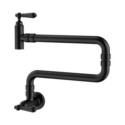 York Wall Mounted Pot Filler Matte Black