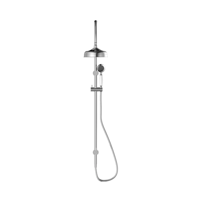 York Twin Shower With White Porcelain Hand Shower Chrome