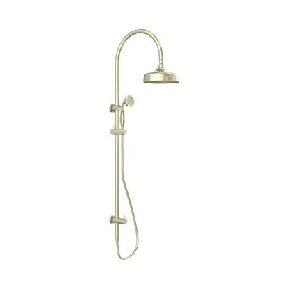 York Twin Shower With Metal Hand Shower Aged Brass