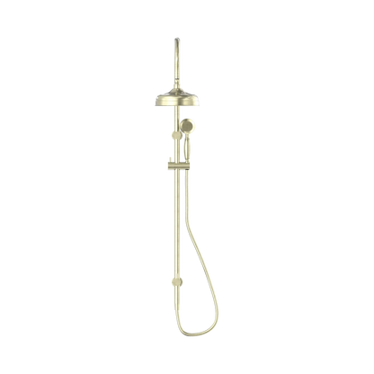 York Twin Shower With Metal Hand Shower Aged Brass