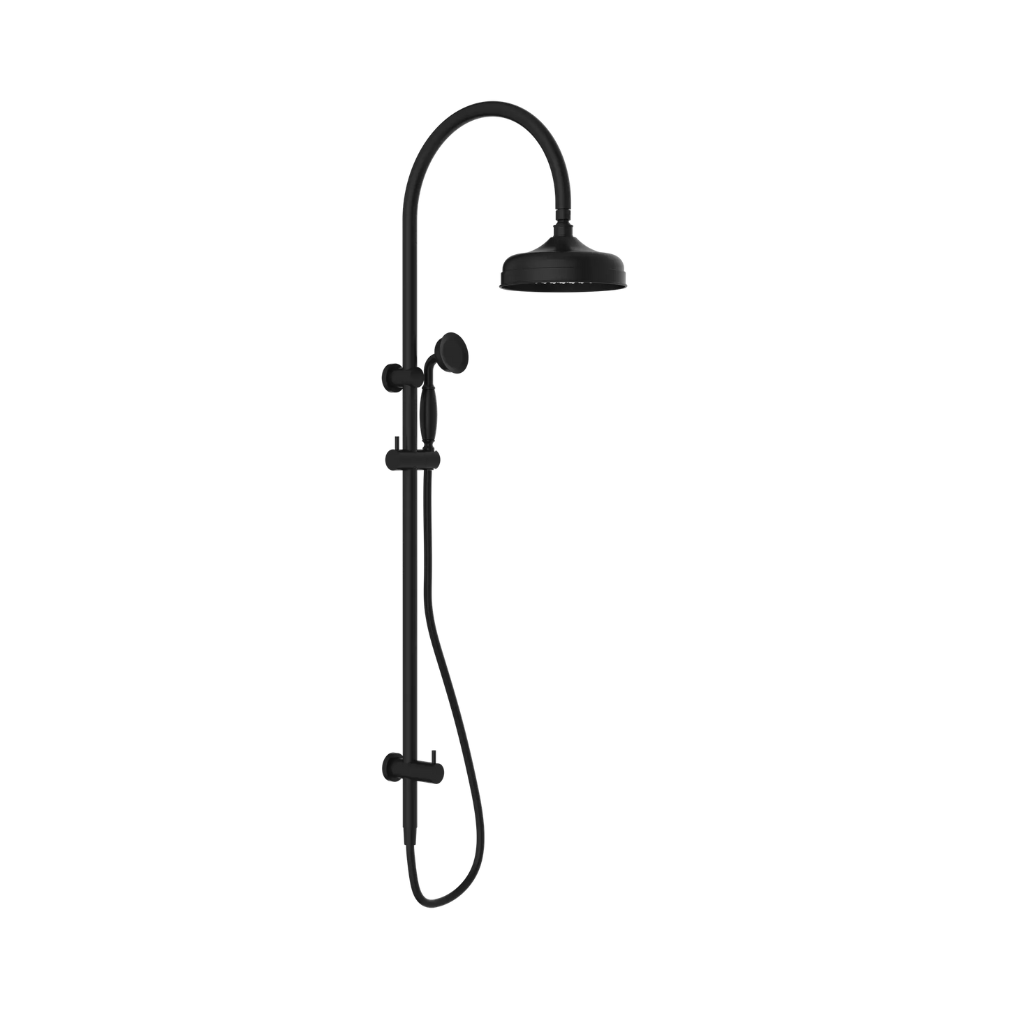 York Twin Shower With Metal Hand Shower Matte Black