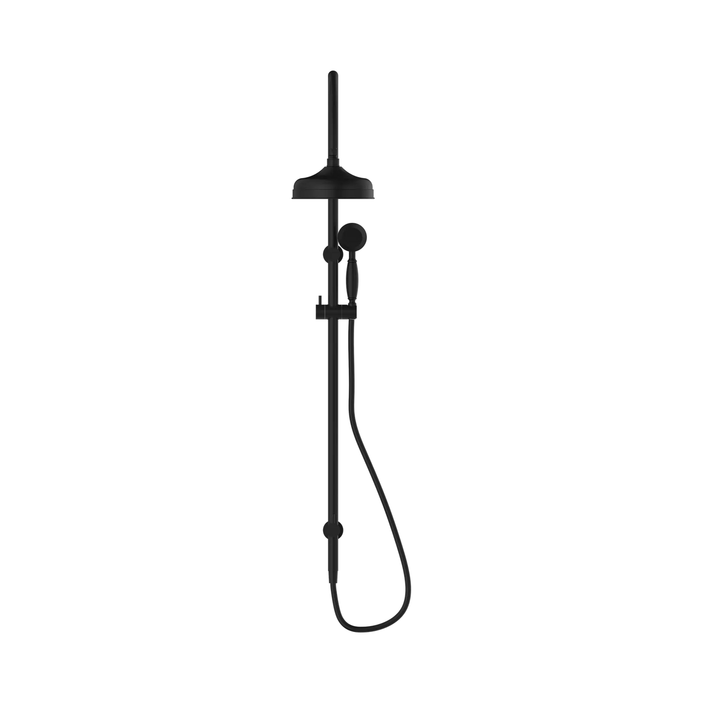 York Twin Shower With Metal Hand Shower Matte Black