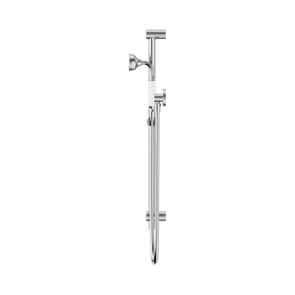 York Shower Rail With White Porcelain Hand Shower Chrome