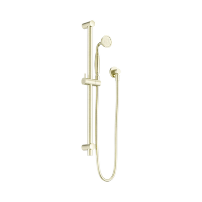 York Shower Rail With Metal Hand Shower Aged Brass