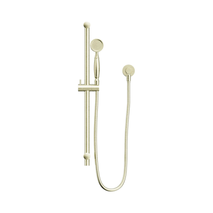 York Shower Rail With Metal Hand Shower Aged Brass