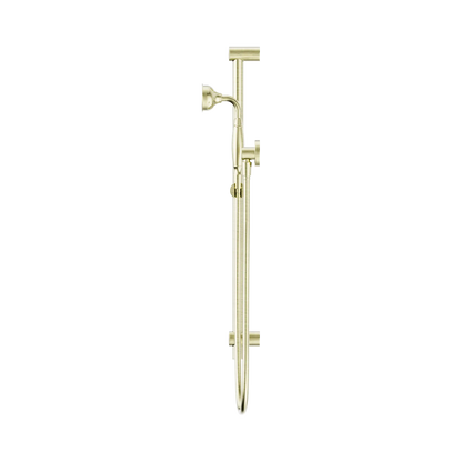 York Shower Rail With Metal Hand Shower Aged Brass