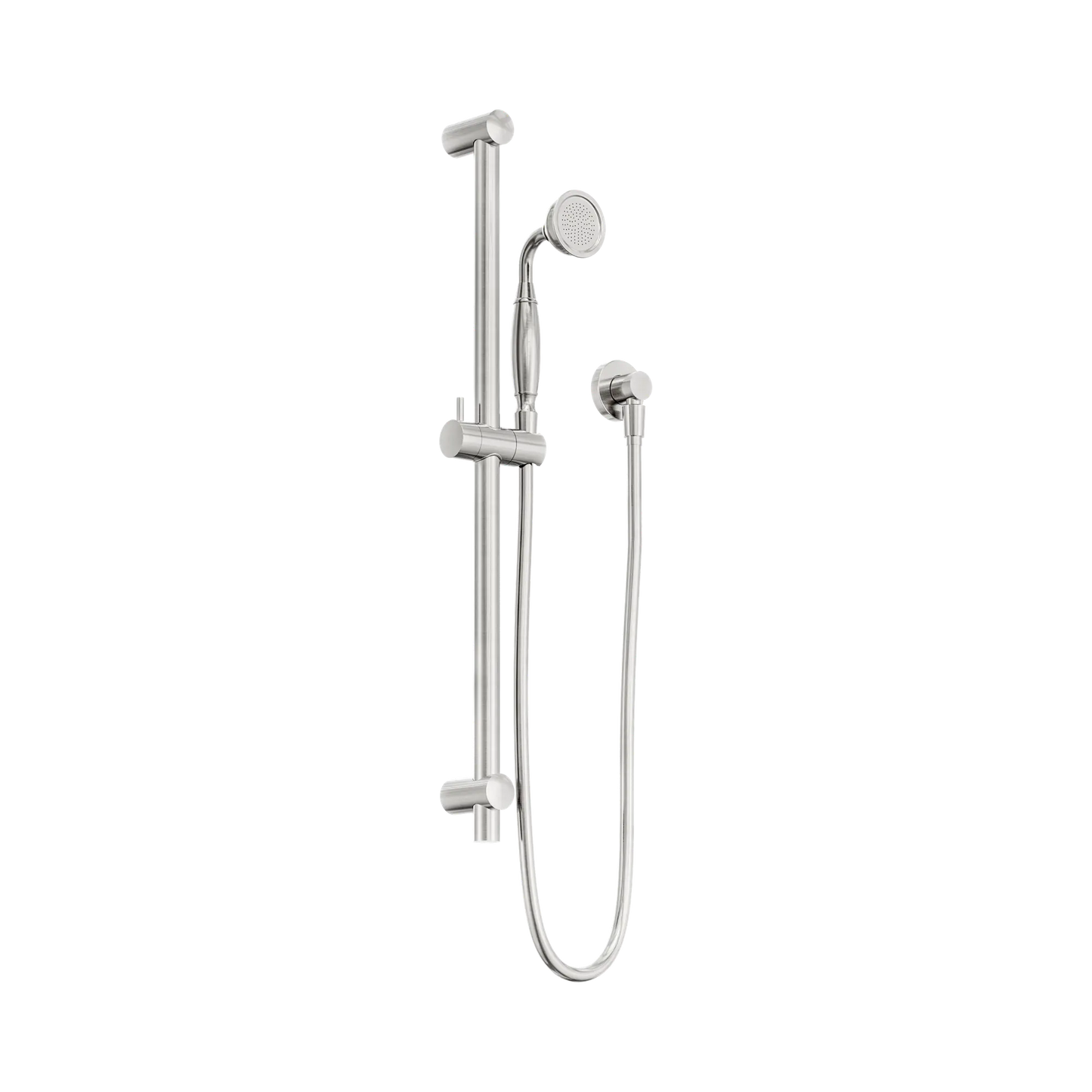 York Shower Rail With Metal Hand Shower Brushed Nickel