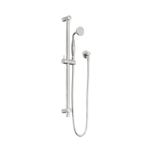 York Shower Rail With Metal Hand Shower Brushed Nickel