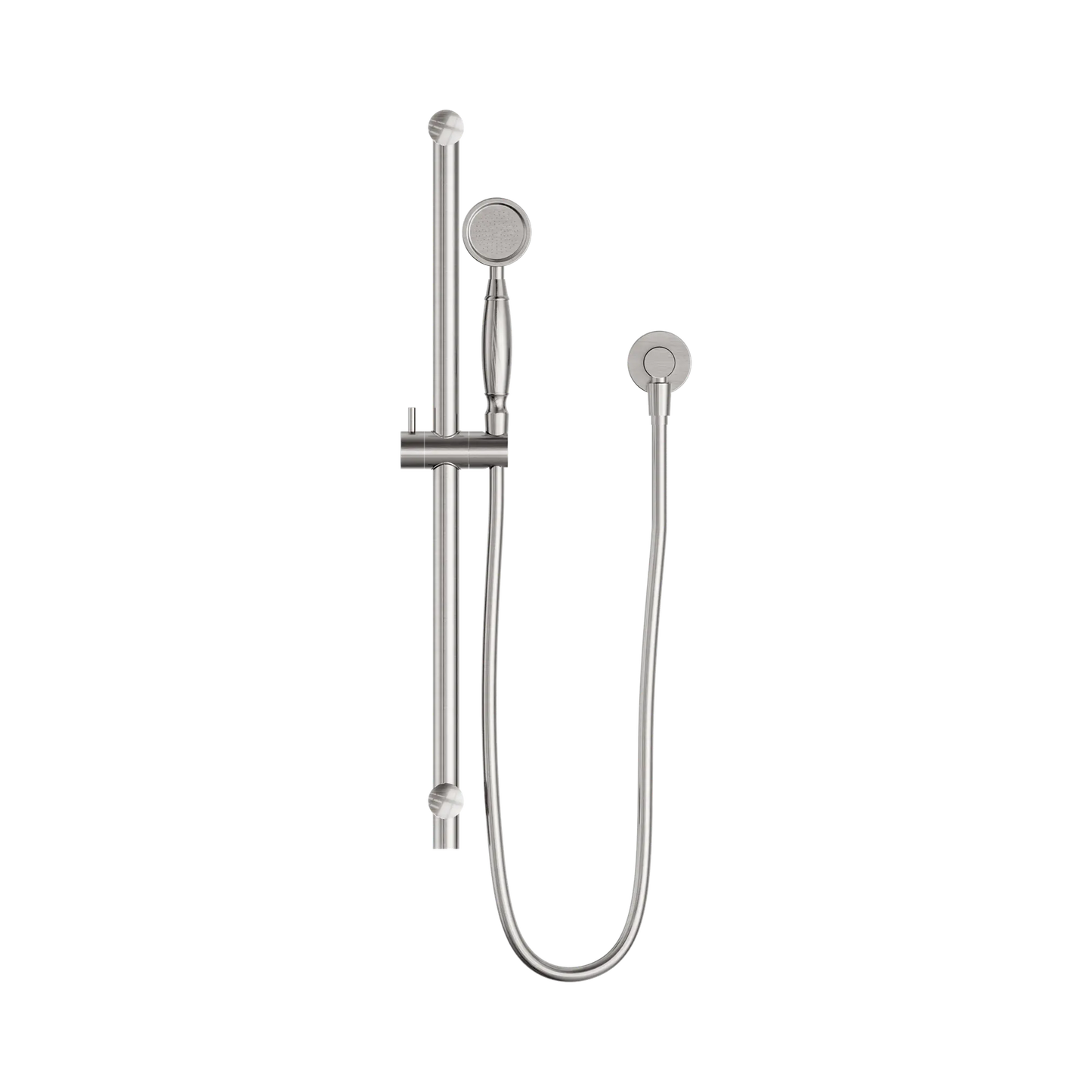 York Shower Rail With Metal Hand Shower Brushed Nickel