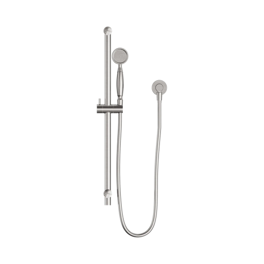 York Shower Rail With Metal Hand Shower Brushed Nickel