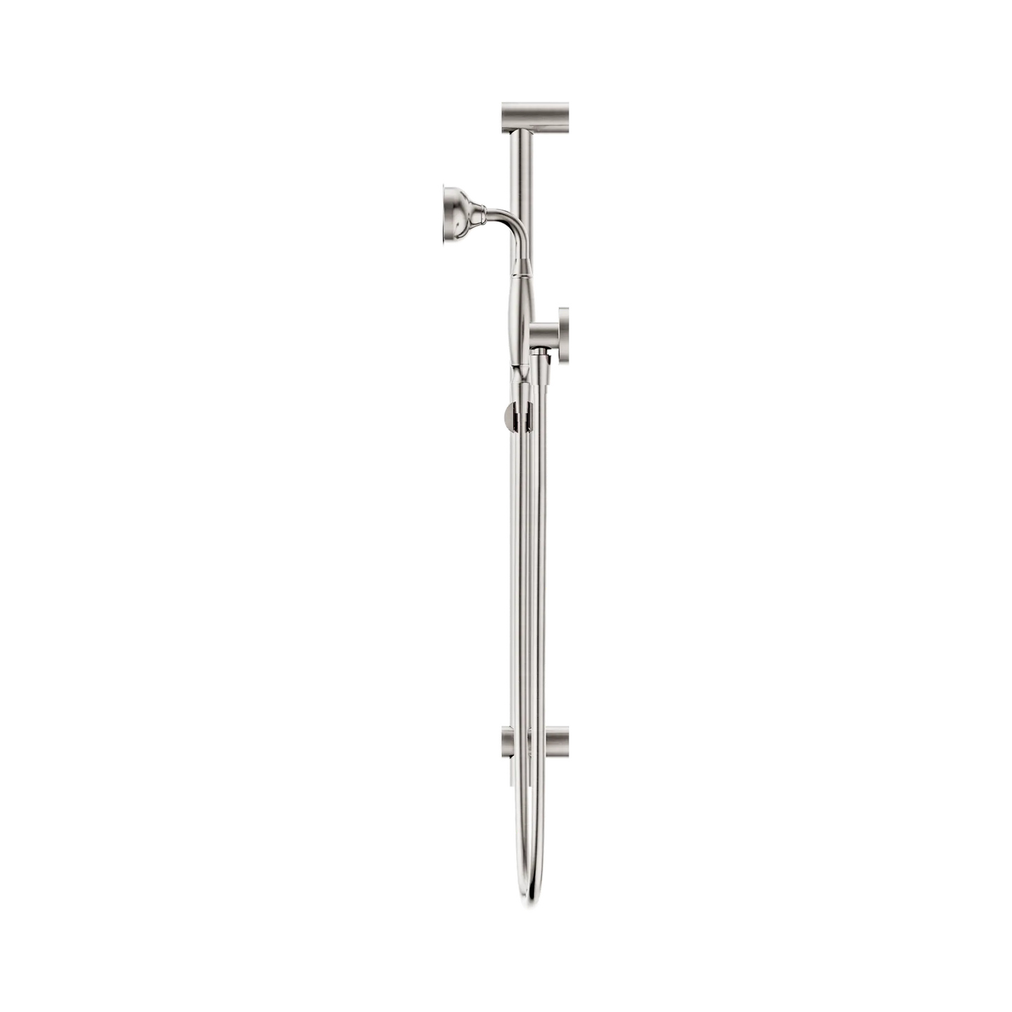 York Shower Rail With Metal Hand Shower Brushed Nickel