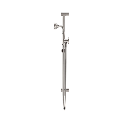 York Shower Rail With Metal Hand Shower Brushed Nickel