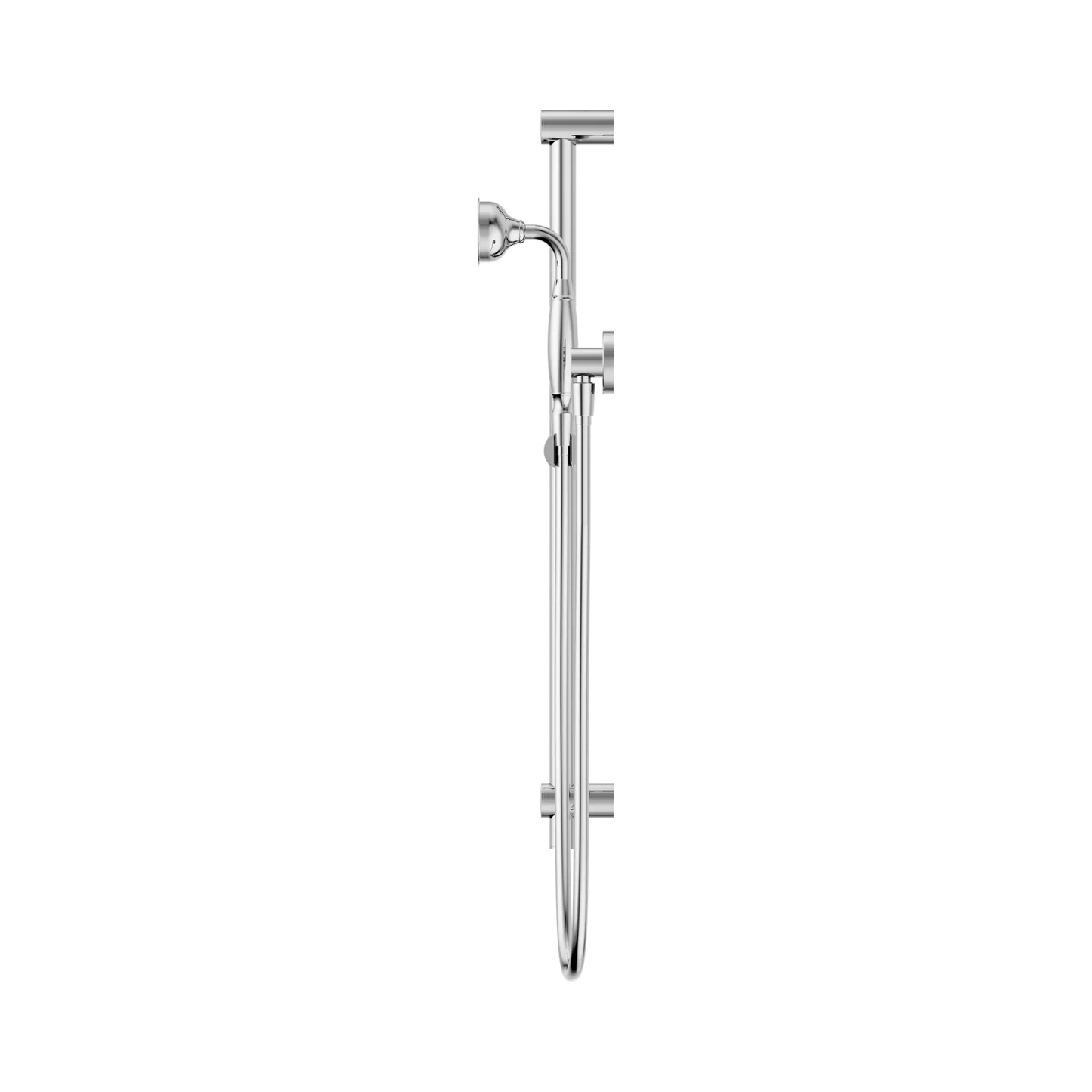 York Shower Rail With Metal Hand Shower Chrome
