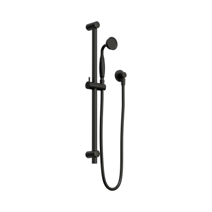 York Shower Rail With Metal Hand Shower Matte Black