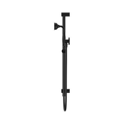 York Shower Rail With Metal Hand Shower Matte Black