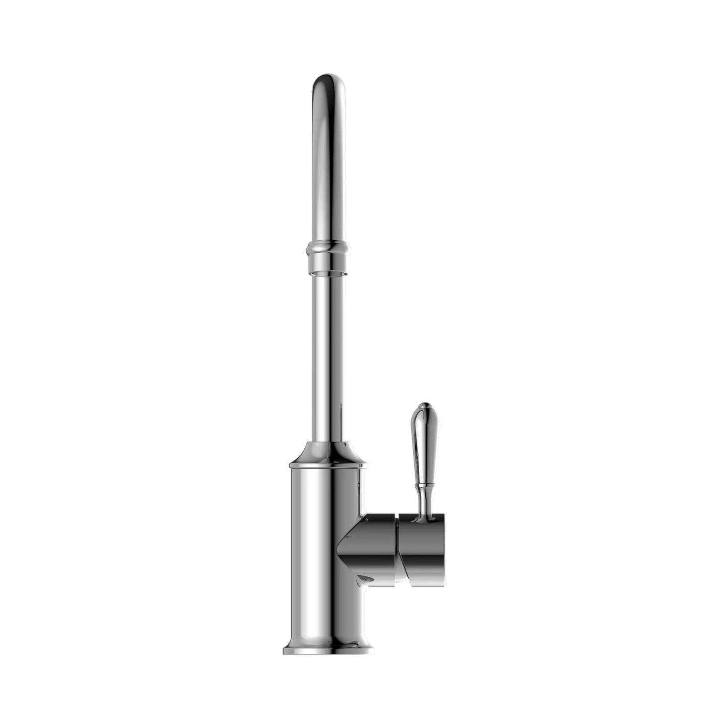 York Kitchen Mixer Gooseneck Spout With Metal Lever Chrome