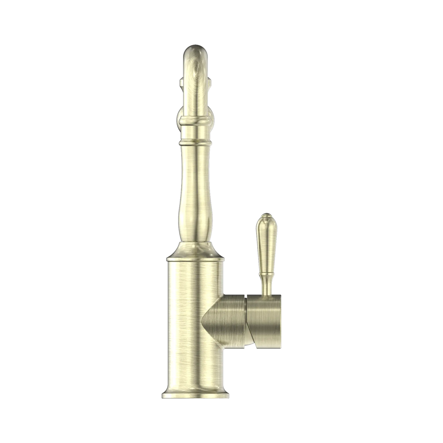 York Kitchen Mixer Hook Spout With Metal Lever Aged Brass