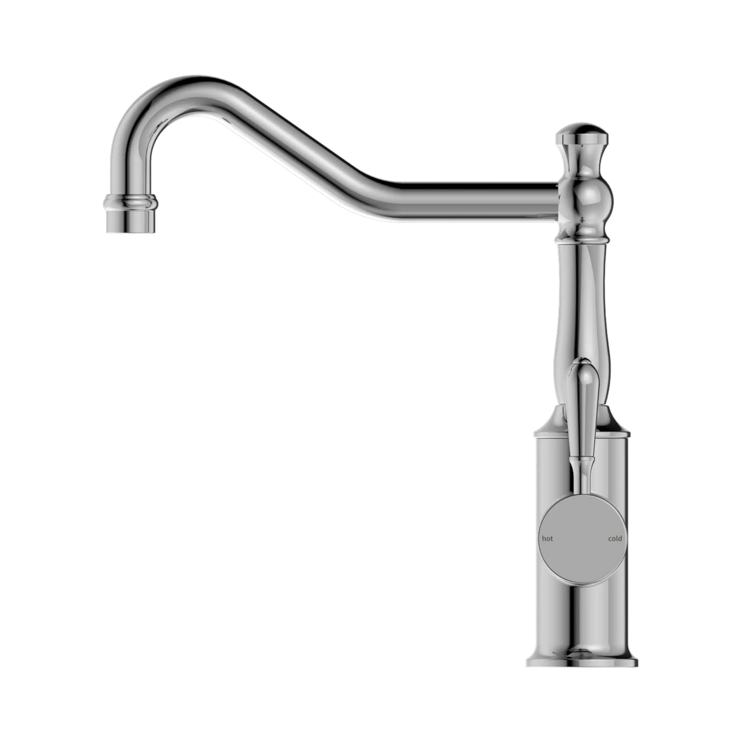York Kitchen Mixer Hook Spout With Metal Lever Chrome